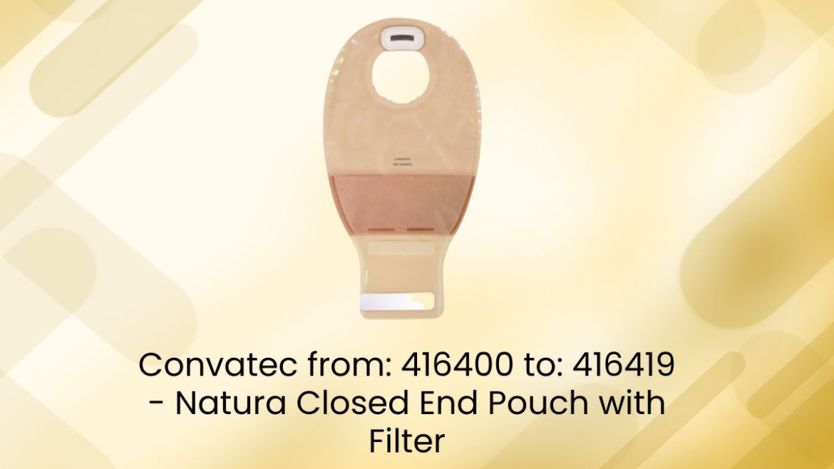 convatec from: 416400 to: 416419 - natura closed end pouch with filter