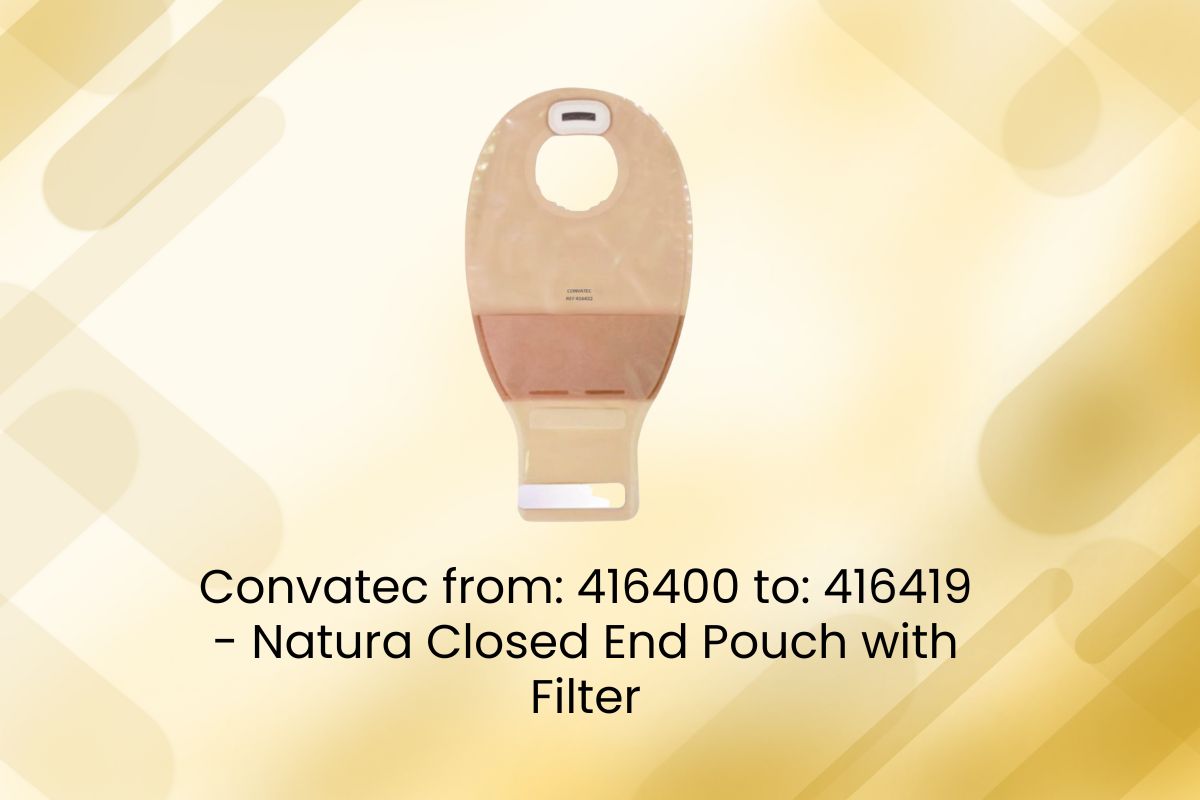 convatec from: 416400 to: 416419 - natura closed end pouch with filter